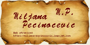 Miljana Pečinoćević vizit kartica